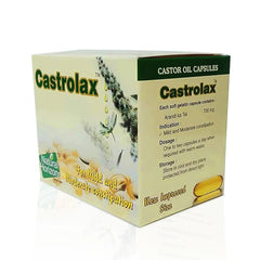 Natural Horizons - Castrolax Castor Oil Capsules for Constipation Relief - 60 Soft-Gel Capsules, 700mg Per Capsule